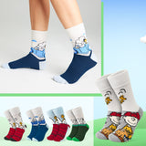 Peanuts Snoopy Womens Calf Socks, Soft Breathable Funny Pack of 6 - Gifts for Women