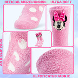 Disney Womens Fluffy Slipper Socks, Non Slip Bed Socks - Gifts for Her