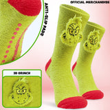 The Grinch Men's Fluffy Slipper Socks, Non-Slip - Gifts for Him