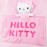 Hello Kitty Girls Fleece Hoodie Blanket with Attached Plush, Cosy Loungewear