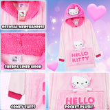 Hello Kitty Girls Fleece Hoodie Blanket with Attached Plush, Cosy Loungewear