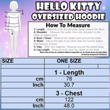 Hello Kitty Girls Fleece Hoodie Blanket with Attached Plush, Cosy Loungewear