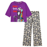 Disney Womens Long Pyjama Set, Cotton Breathable Loungewear - Gifts for Women