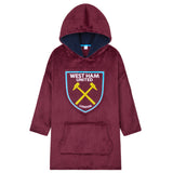 West Ham United F.C. Boys Oversized Fleece Poncho with Hood, West Ham Gifts For Boys