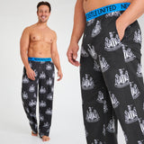 NEWCASTLE UNITED F.C. Pyjama Bottoms for Men Teenagers, Comfy Nightwear Lounge Pants PJs - Football Gifts for Men