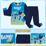 Bluey Boys Long Pyjama Set, Comfy Breathable Loungewear PJs - Gifts for Boys