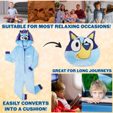 Bluey Boys Fleece Onesie with Hood, Cosy Loungewear - Gifts for Boys