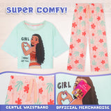 Disney Moana Girls Pyjamas Set for Kids Teenagers, Comfy Sleepwear Loungewear