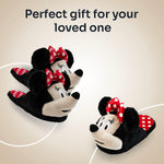 Disney Ladies Slippers,  Fluffy Indoor House Shoes - Minnie Mouse - Get Trend