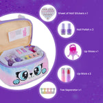 Kids Makeup Sets for Girls - Plush Beauty Case with Nail Varnish & Lipgloss - Purple - Get Trend