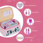 Kids Makeup Sets for Girls - Plush Beauty Case with Nail Varnish & Lipgloss - Pink - Get Trend