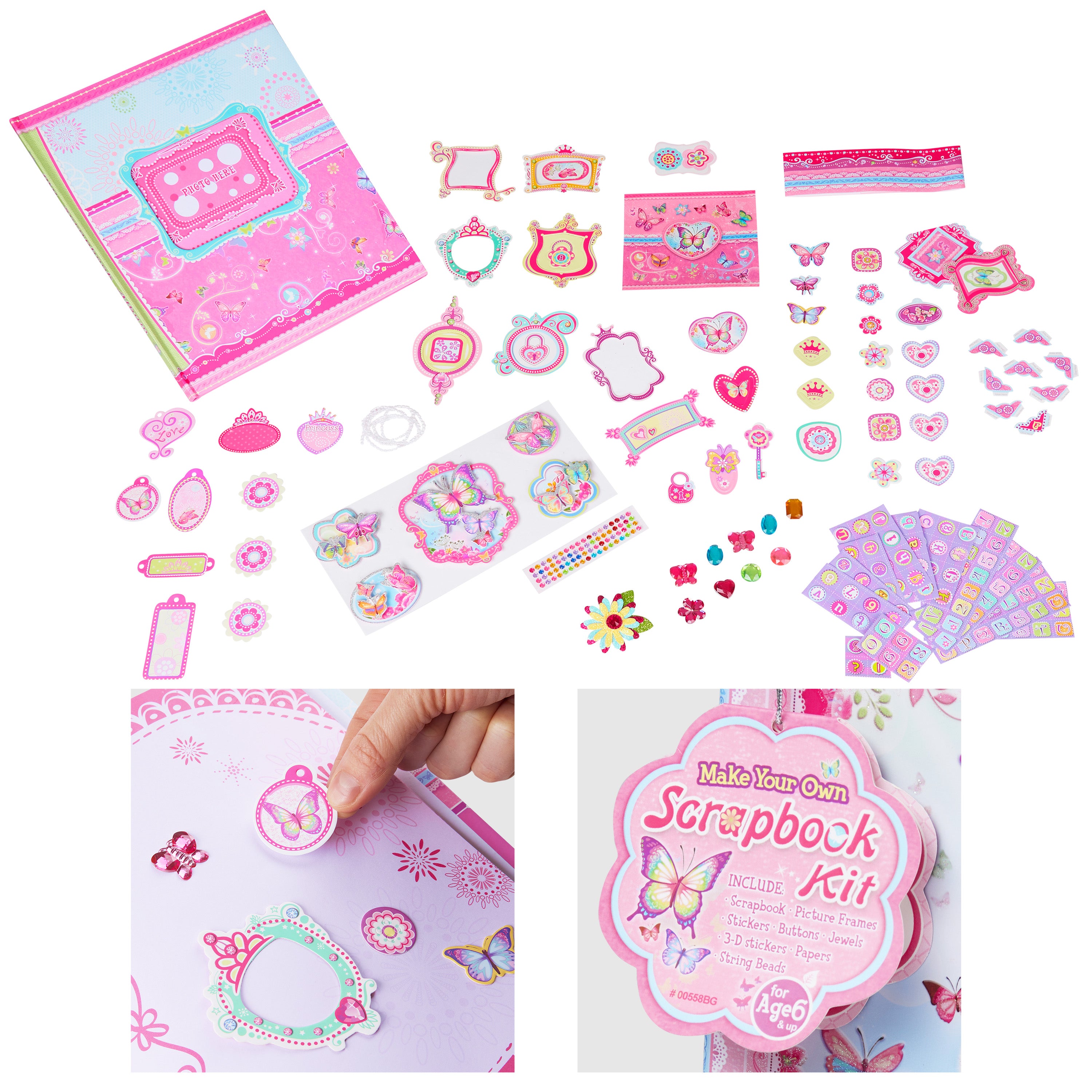 Scrapbook Kit for Kids - Craft Set with Blank Scrapbook & Accessories - Accessories - Get Trend