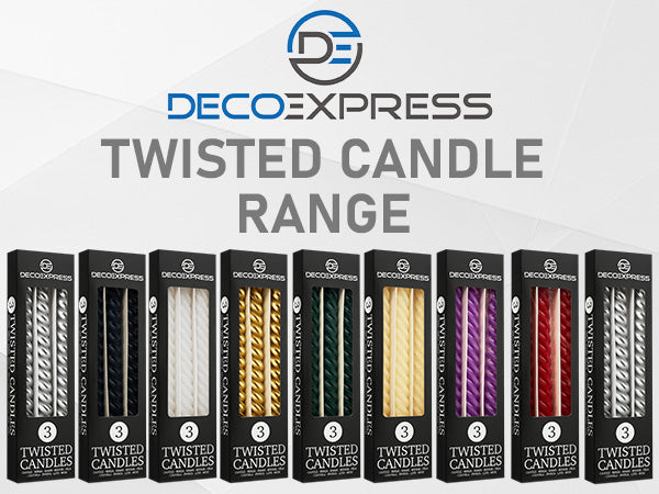 Dinner Candles - Pack of 3 Twisted Candles - Get Trend