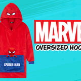 Marvel Spiderman Boys Fleece Hoodie Blanket with Attached Plush - Boys Gifts Red