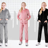 CityComfort Girls Tracksuit Set, 2 Piece Velour Hoodie and Tracksuit Bottoms Lounge Set - Get Trend