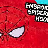 Marvel Spiderman Boys Fleece Hoodie Blanket with Attached Plush - Boys Gifts Red