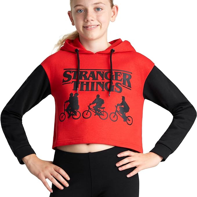 Stranger Things Cropped Hoodie for Girls - Get Trend