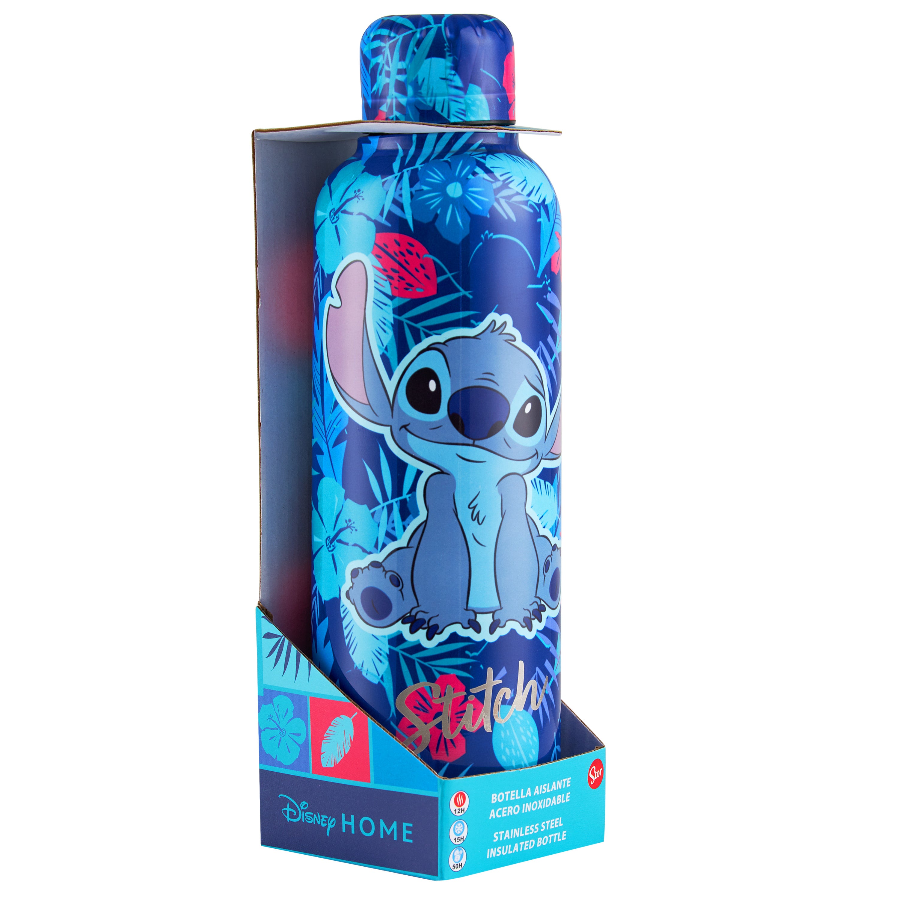 Disney Stitch Insulated Water Bottle - 515ml Stainless Steel Metal Drinks Bottle - Get Trend