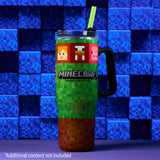 Minecraft Insulated Tumbler with Straw and Lid, Double Walled 940ml - Kids Gifts