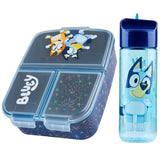 Bluey Kids Lunchbox with Compartments and Water Bottle for Preschool, Nursery