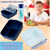 Bluey Kids Lunchbox with Compartments and Water Bottle for Preschool, Nursery