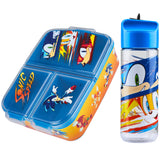 SONIC THE HEDGEHOG Kids Lunchbox with Compartments & Water Bottle for School