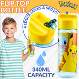 Pokemon Kids Lunchbox with Compartments and Water Bottle for School or Day Trips