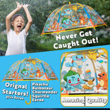 Pokemon Stick Umbrella, Clear Dome Lightweight Kids Umbrella - Get Trend