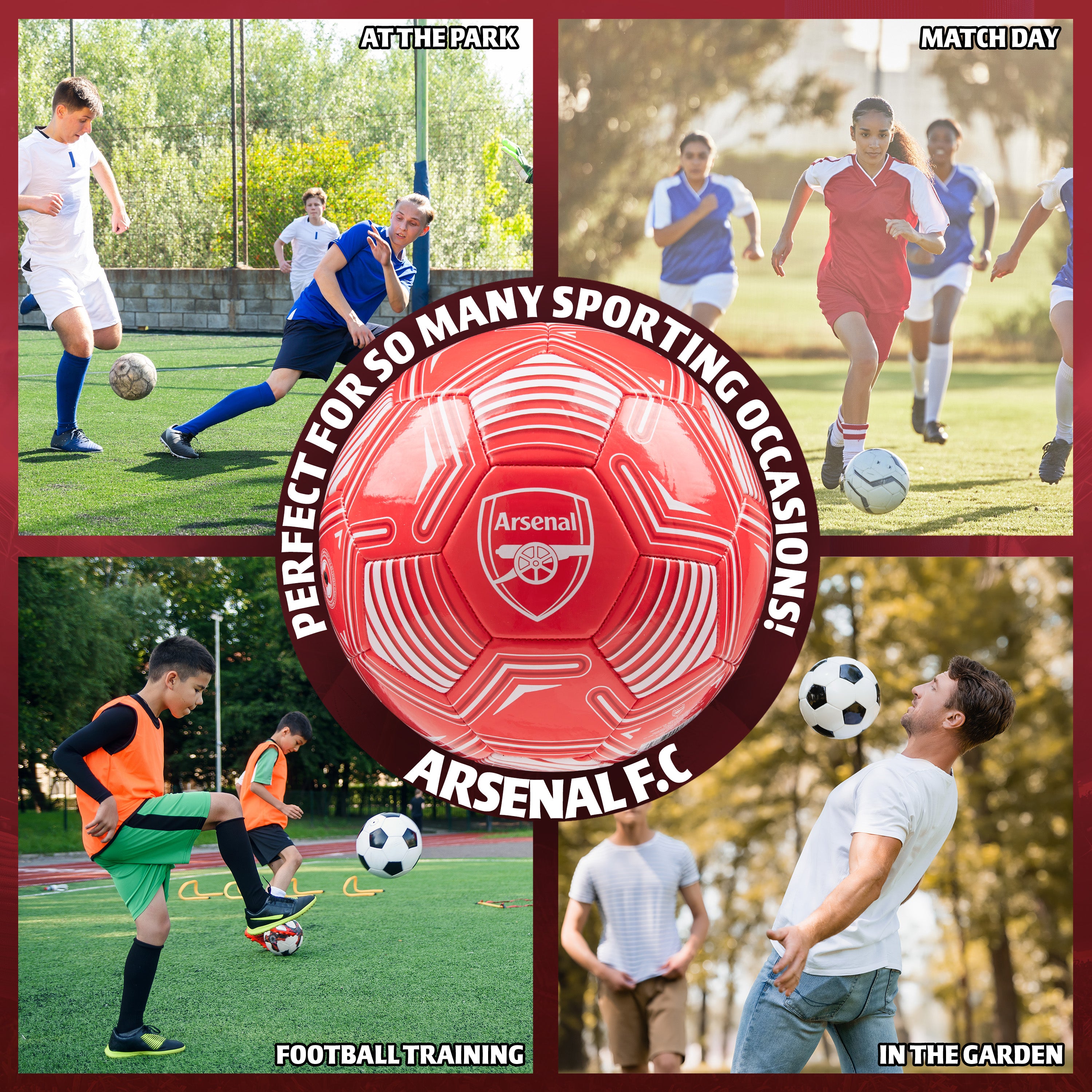 Arsenal F.C. Football Soccer Ball for Adults & Teenagers - Size 3 - Get Trend