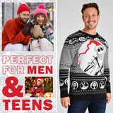 Disney Mens Christmas Jumper Crew Neck with Long Sleeves, Warm Cosy Xmas Jumper - Gifts for Men