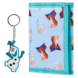 Disney Kids Wallet and Keyring Gift Set -Blue Frozen - Get Trend