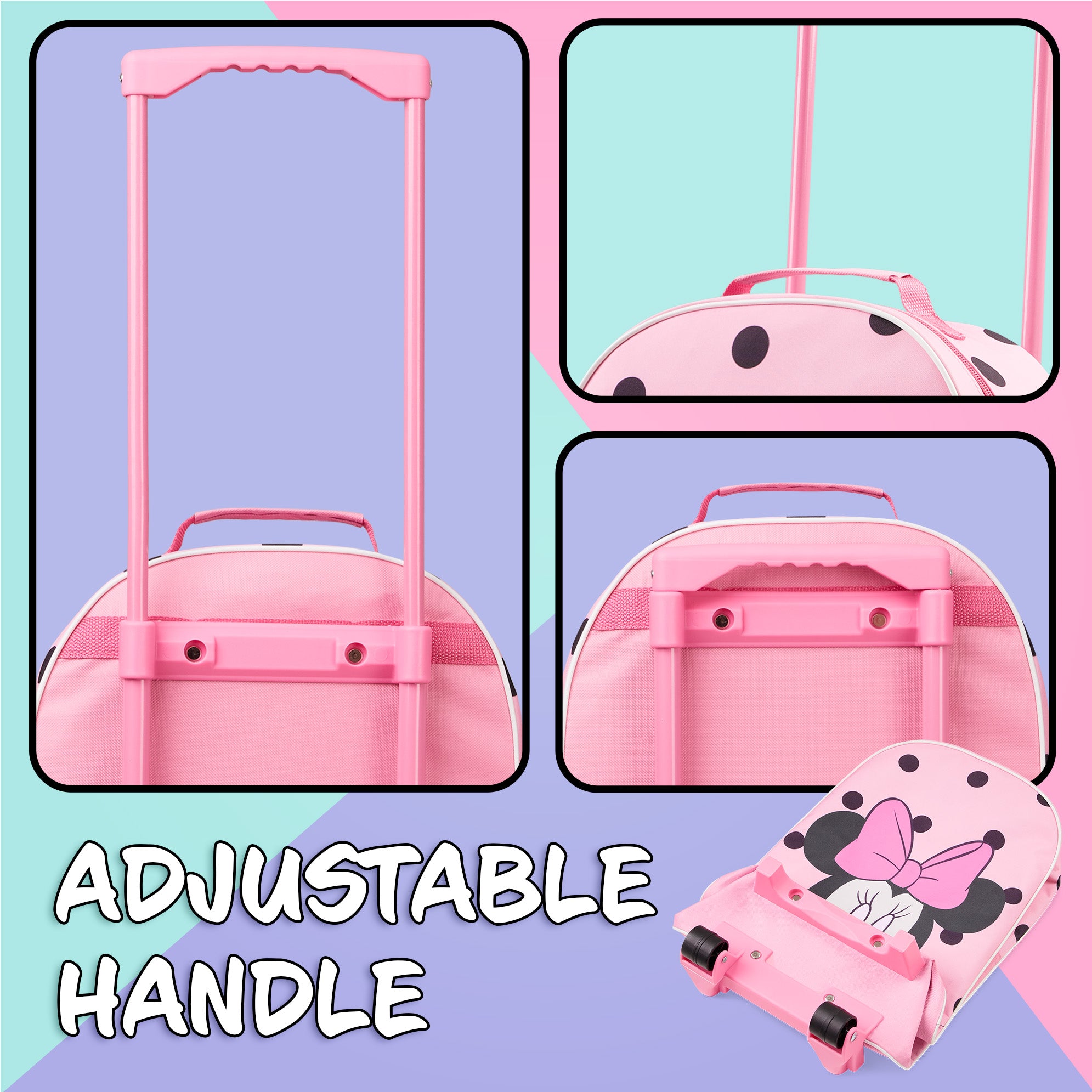 Disney Suitcase for Girls, Carry On Minnie Mouse Travel Bag with Wheels - Get Trend