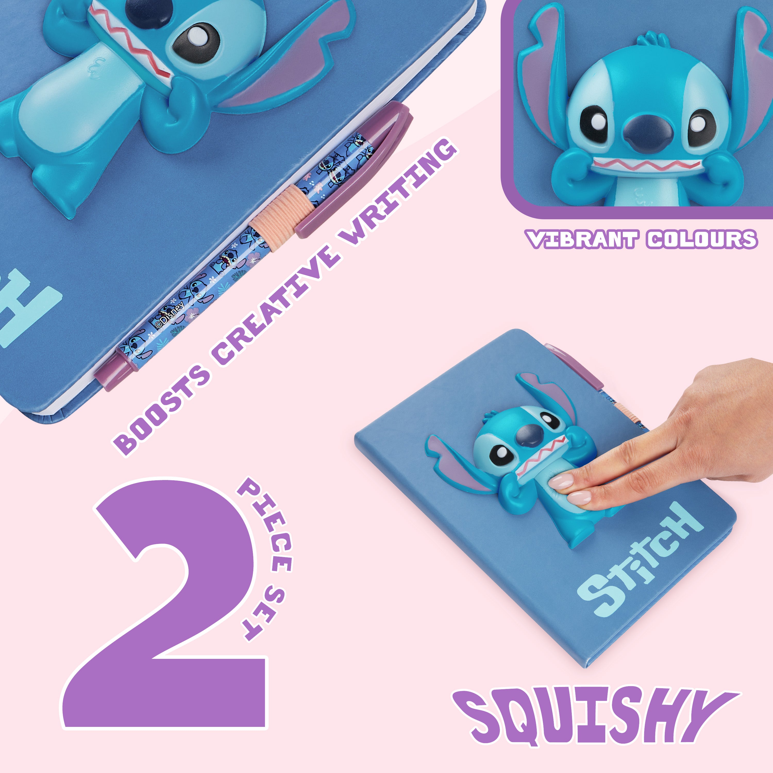 Disney Stitch Stationery Set A5 Notebook and Pen Gift Set - Get Trend