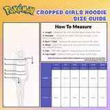 Pokemon Kids Hoodie for Girls, Cropped Pikachu Sweatshirt for Girls - Get Trend