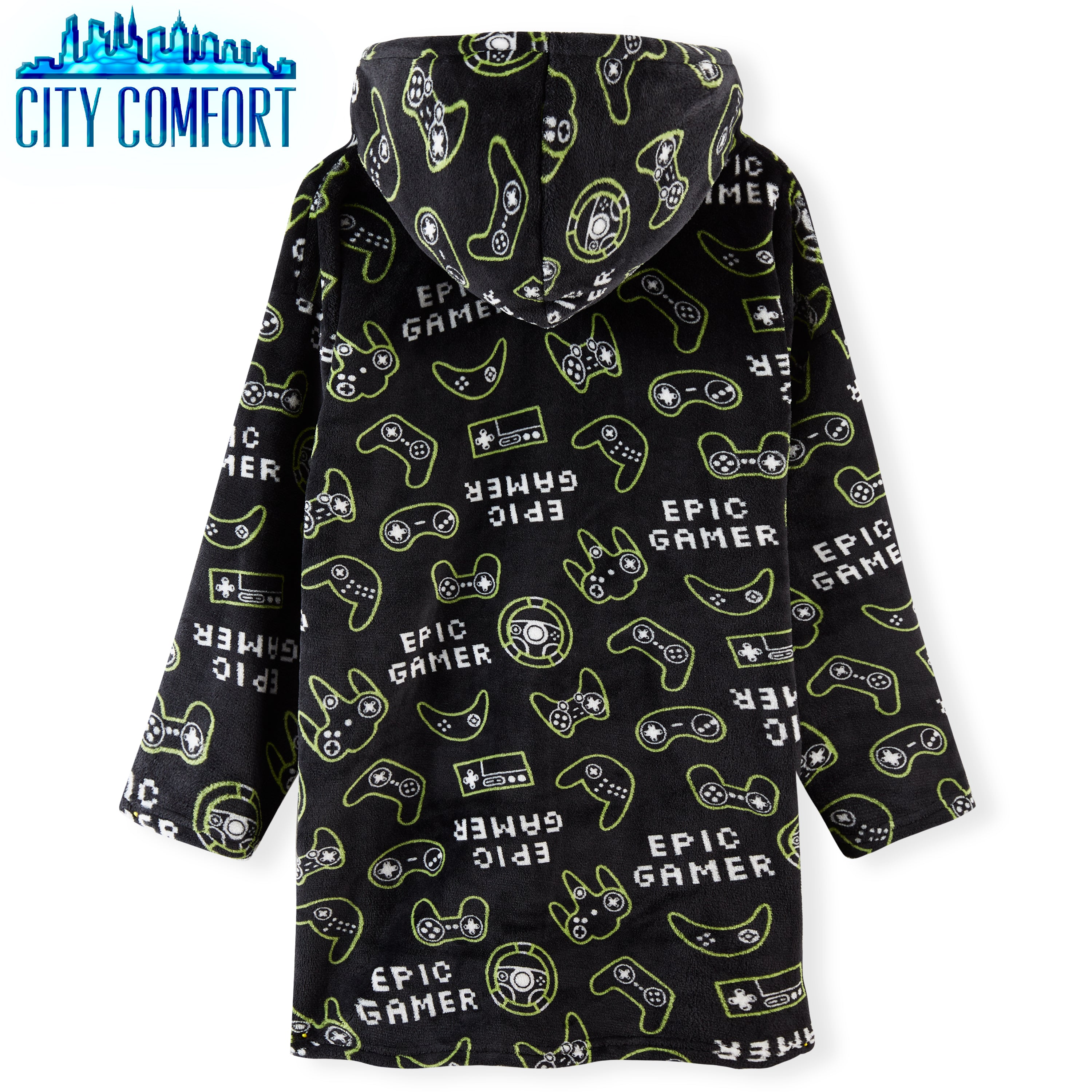 CityComfort Hoodie For Boys, Fleece Oversized Hoodie Blanket - Get Trend