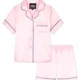 CityComfort Girls Short Pyjama Sets - Satin, Button Down 2 Piece Set - Get Trend