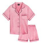 CityComfort Girls Short Pyjama Sets - Satin, Button Down 2 Piece Set - Get Trend