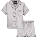 CityComfort Girls Short Pyjama Sets - Satin, Button Down 2 Piece Set - Get Trend