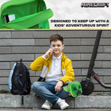 Minecraft Boys Waist Pack with Adjustable Strap, Creeper Travel Bag - Gamer Gifts (Green)