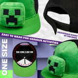 Minecraft Boys Baseball Cap with Removable Plush Accessory - Gamer Gifts