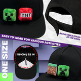 Minecraft Boys Baseball Cap with Removable Plush Accessory - Gamer Gifts