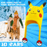 Pokemon Beanie Hat for Kids - Warm Cosy Knitted Winter Hats for Kids One Size - Anime Gifts for Kids