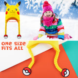 Pokemon Beanie Hat for Kids - Warm Cosy Knitted Winter Hats for Kids One Size - Anime Gifts for Kids