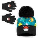 Pokemon Beanie Hat and Gloves Set Kids - 2 Piece Winter Set - Get Trend