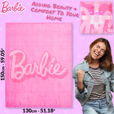 Barbie Soft Fleece Bed Blanket, Cosy Bed Throw 150 x 130cm - Gifts for Her