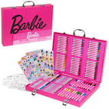 Barbie Art Supplies Set, 130+ Pcs Girls Drawing Colouring Travel Case