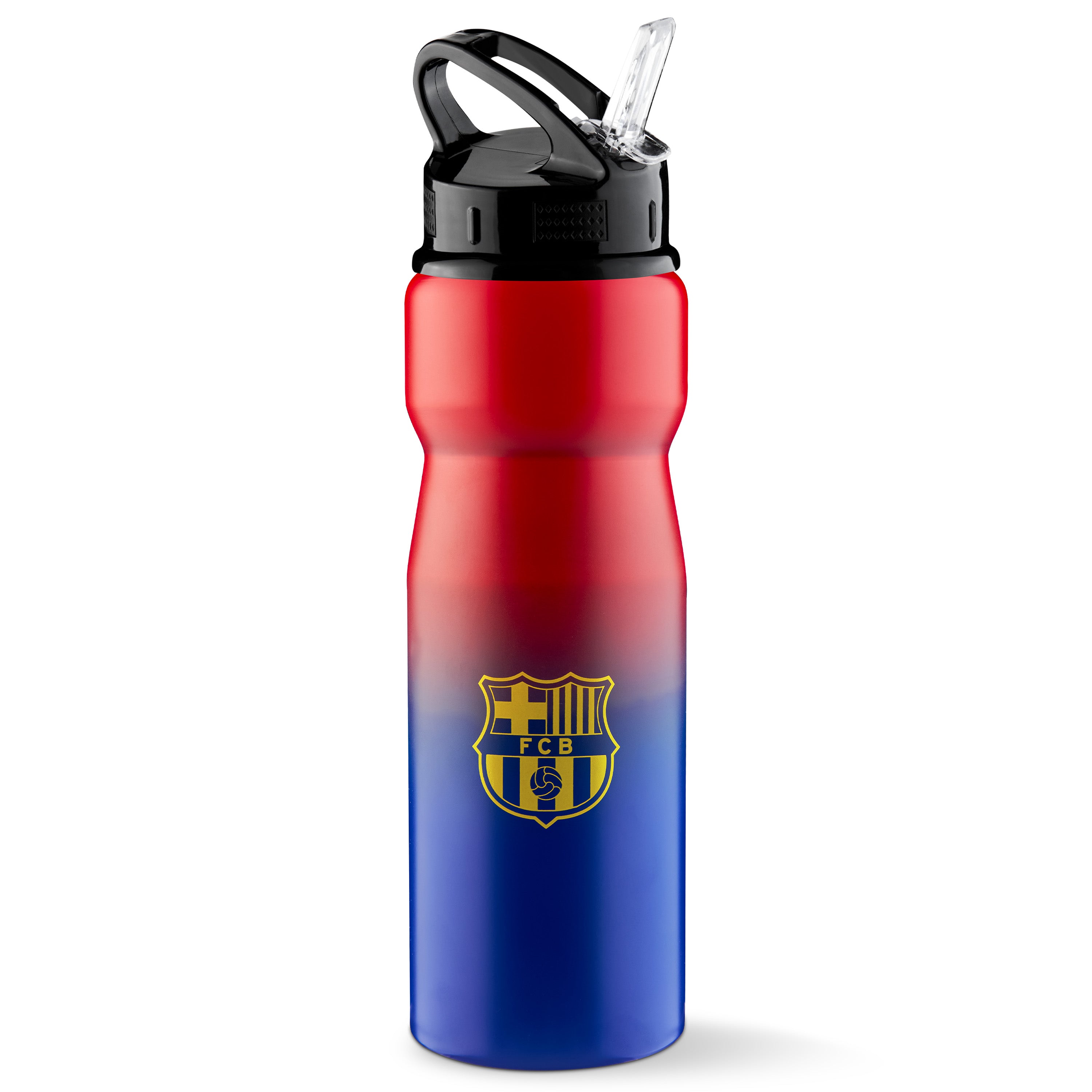 FC Barcelona Water Bottle with Straw Metal Water Bottle for Football Fans - Get Trend