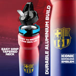 FC Barcelona Water Bottle with Straw Metal Water Bottle for Football Fans - Get Trend