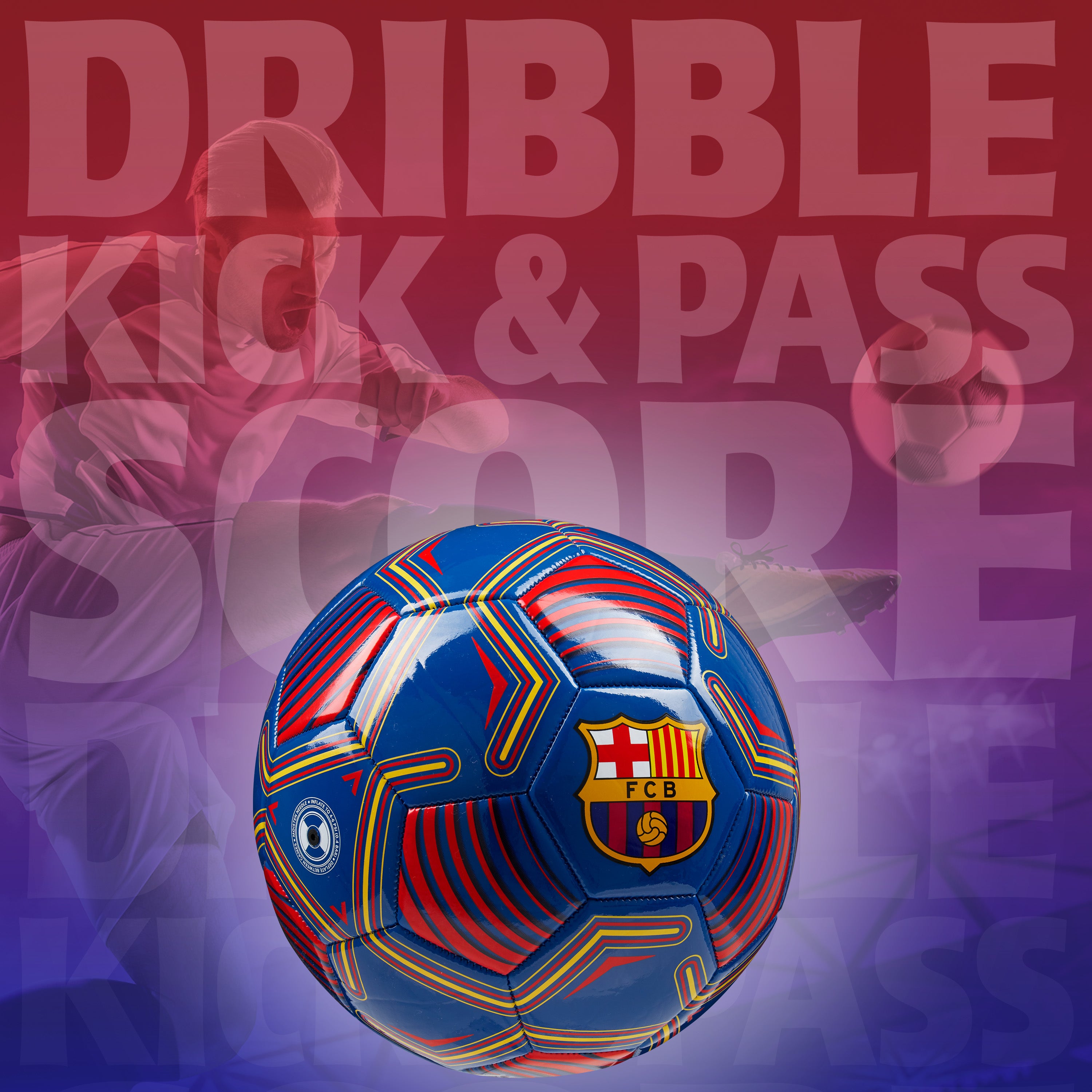 FC Barcelona Football - Soccer Ball for Adults & Teenagers - Size 3 - Get Trend