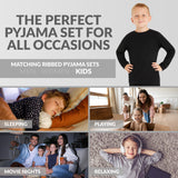 CityComfort Ribbed Pyjamas for Kids - Matching PJs for Family - Get Trend